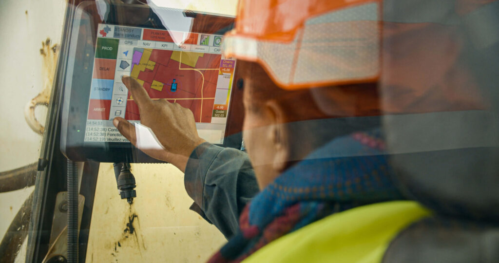 man operating a tablet