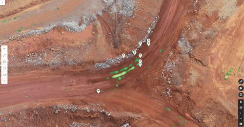 Figure 4. Haul-road sections that need work